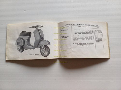 Piaggio Vespa 50-Special-Elestart 1973 manuale uso manutenzione originale V5A-B