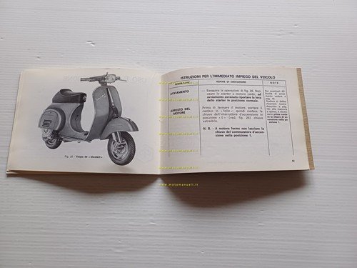 Piaggio Vespa 50-Special-Elestart 1973 manuale uso manutenzione originale V5A-B
