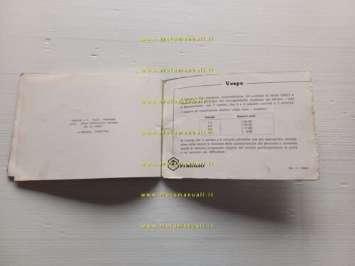 Piaggio Vespa 50-Special-Elestart 1973 manuale uso manutenzione originale V5A-B