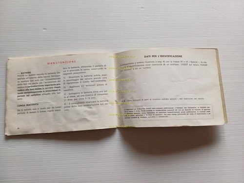 Piaggio Vespa 50-Special-Elestart 1973 manuale uso manutenzione originale V5A-B
