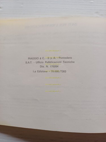 Piaggio Vespa 50-Special-Elestart 1973 manuale uso manutenzione originale V5A-B