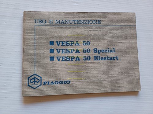 Piaggio Vespa 50-Special-Elestart 1973 manuale uso manutenzione originale V5A-B
