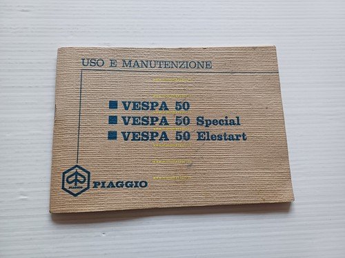 Piaggio Vespa 50-Special-Elestart 1973 manuale uso manutenzione originale V5A-B
