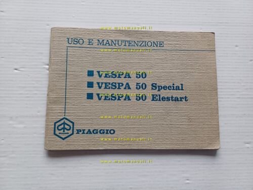 Piaggio Vespa 50-Special-Elestart 1973 manuale uso manutenzione originale V5A-B