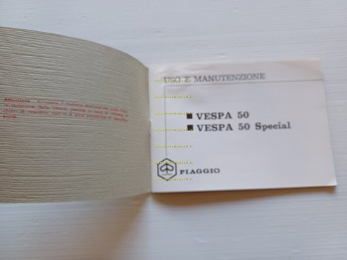Piaggio Vespa 50-Special-Elestart 1973 manuale uso manutenzione originale V5A-B