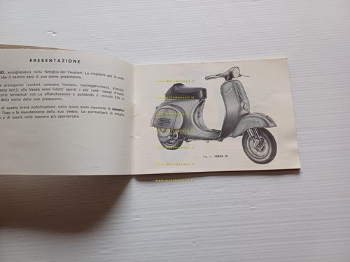Piaggio Vespa 50-Special-Elestart 1973 manuale uso manutenzione originale V5A-B