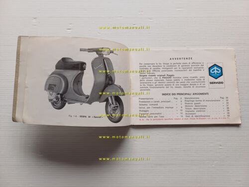 Piaggio Vespa 50-Special-Elestart 1973 manuale uso manutenzione originale V5A-B