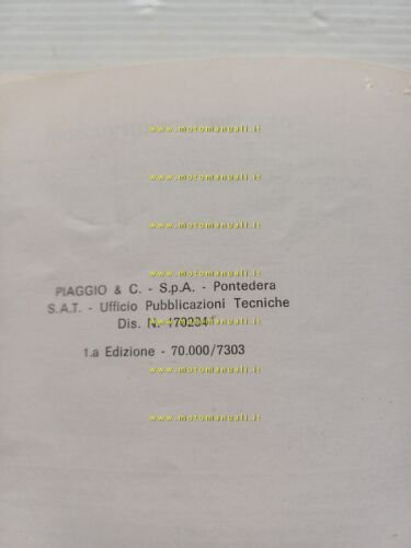 Piaggio Vespa 50-Special-Elestart 1973 manuale uso manutenzione originale V5A-B