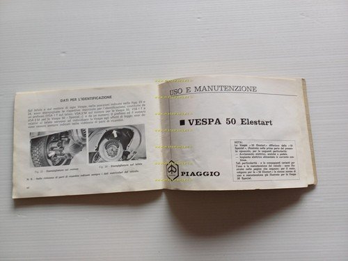 Piaggio Vespa 50-Special-Elestart 1973 manuale uso manutenzione originale V5A-B