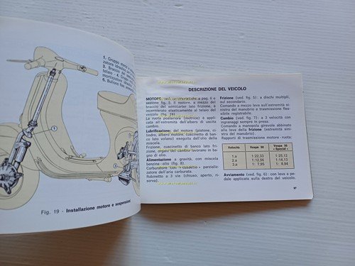 Piaggio Vespa 50-Special-Elestart 1973 manuale uso manutenzione originale V5A-B