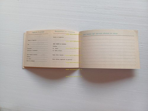 Piaggio Vespa 50 tutti modelli libretto garanzia nuovo anni 70 …