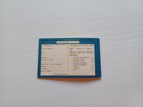 Piaggio Vespa 50 tutti modelli libretto garanzia nuovo anni 70 …