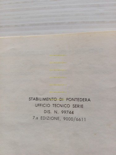 Piaggio Vespa 50 V5A 1 1966 manuale uso manutenzione originale …