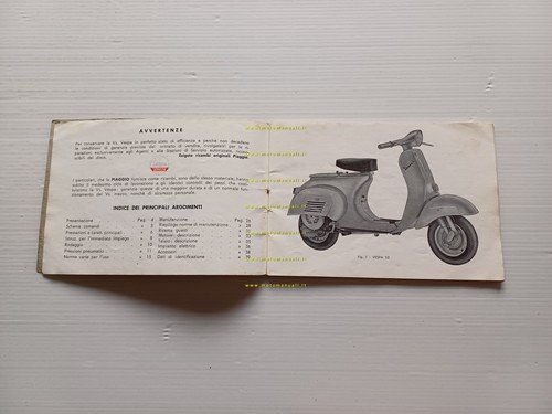 Piaggio Vespa 50 V5A 1 1966 manuale uso manutenzione originale …