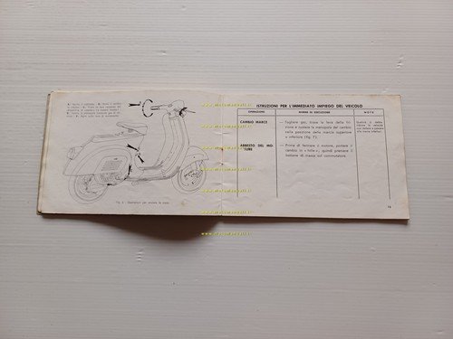 Piaggio Vespa 50 V5A 1 1966 manuale uso manutenzione originale …