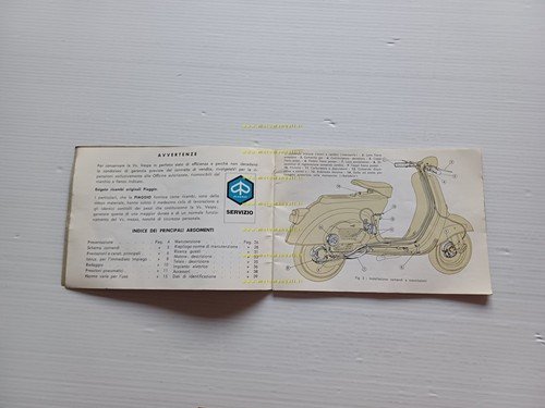 Piaggio Vespa 50 V5A 1 1967 manuale uso manutenzione libretto …