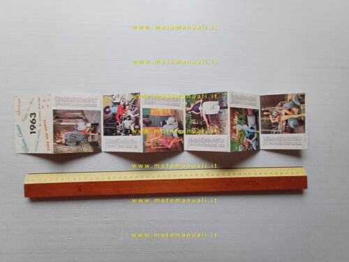Piaggio Vespa calendario 1963 depliant originale italiano