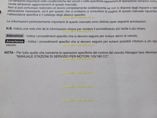 Piaggio Vespa ET2 1997 manuale officina TELAIO originale