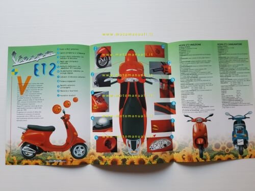 Piaggio Vespa ET2 50 carburatore-iniezione 1997 depliant italiano originale