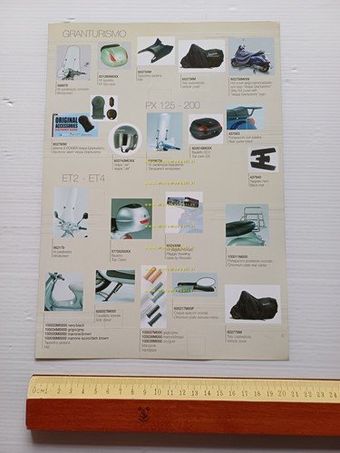 Piaggio Vespa ET2-ET4 - PX - Granturismo accessori depliant italiano …