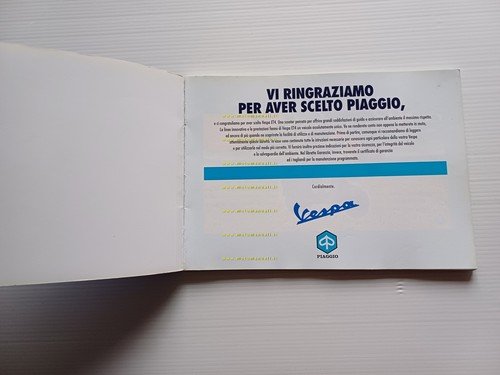 PIAGGIO VESPA ET4 125 1999 manuale uso manutenzione originale italiano
