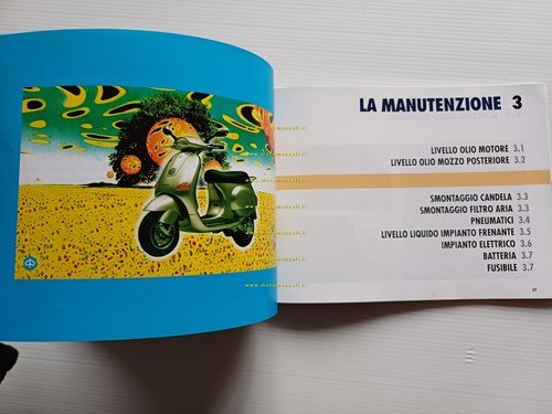 PIAGGIO VESPA ET4 125 1999 manuale uso manutenzione originale italiano