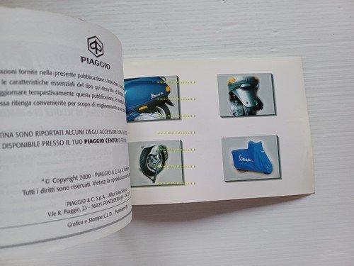 Piaggio Vespa ET4 50 2000 manuale uso manutenzione italiano originale