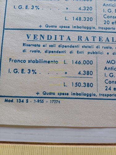 Piaggio Vespa GS - 125 - 150 listino versioni 1955 …