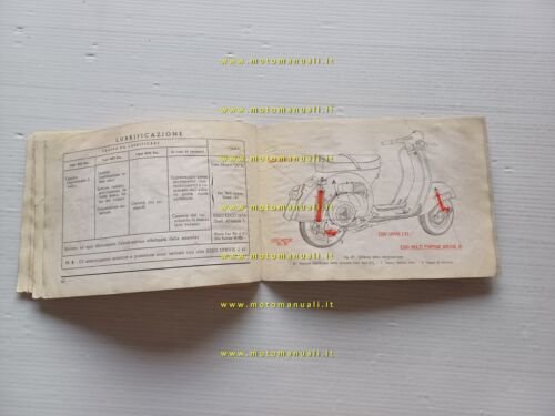 Piaggio Vespa GS 160 1962 manuale uso manutenzione libretto istruzioni …