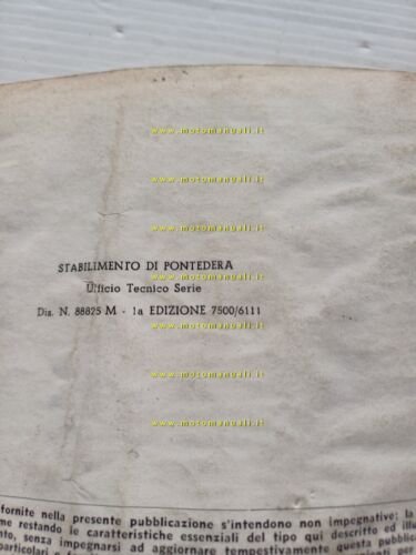 Piaggio Vespa GS 160 1962 manuale uso manutenzione libretto istruzioni …