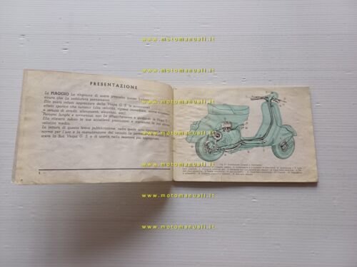 Piaggio Vespa GS 160 1962 manuale uso manutenzione libretto istruzioni …