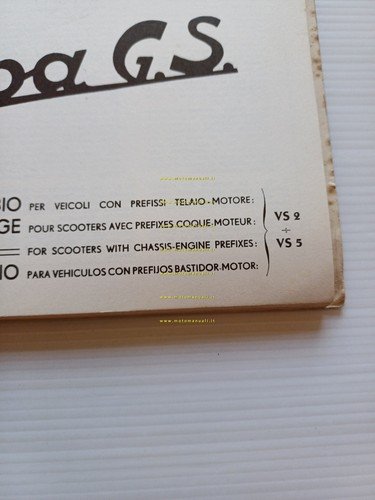 Piaggio Vespa GS VS 2-VS 3-VS 4-VS 5 catalogo ricambi …