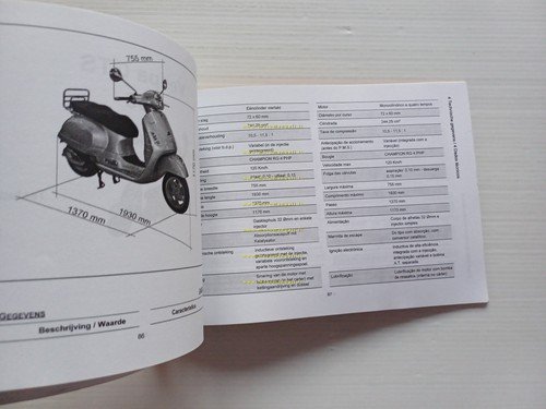 Piaggio Vespa GTS 250 ie 2005 manuale uso manutenzione libretto …