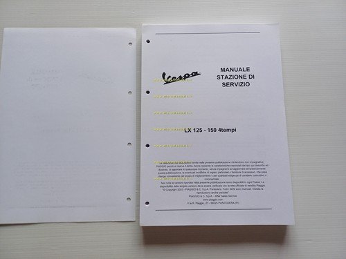 Piaggio Vespa LX 125 - 150 4T 2003 manuale officina …