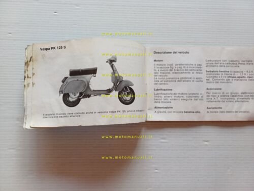 Piaggio Vespa PK 125 - PK 125 S 1982 manuale …