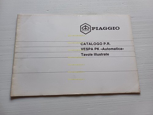 Piaggio Vespa PK 125 Automatica 1984 tavole illustrate catalogo ricambi