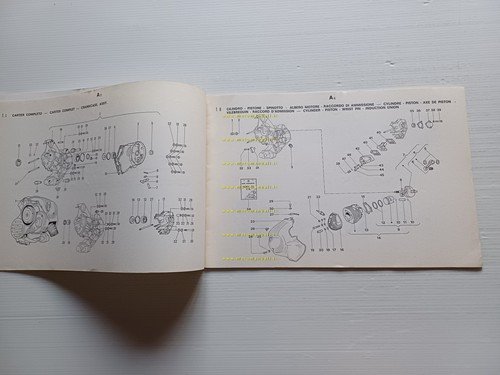 Piaggio Vespa PK 125 Automatica 1984 tavole illustrate catalogo ricambi