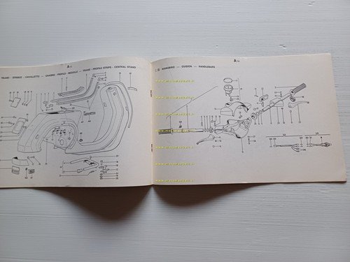 Piaggio Vespa PK 125 Automatica 1984 tavole illustrate catalogo ricambi