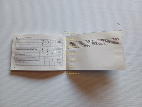 Piaggio Vespa PK 125 FL VMX7T 1990 manuale uso libretto …