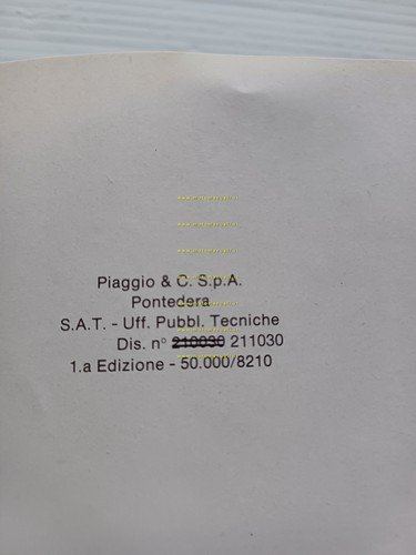 Piaggio Vespa PK 125 S - PK 125 1982 manuale …