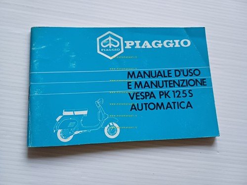 Piaggio Vespa PK 125 S Automatica 1984 manuale uso libretto …