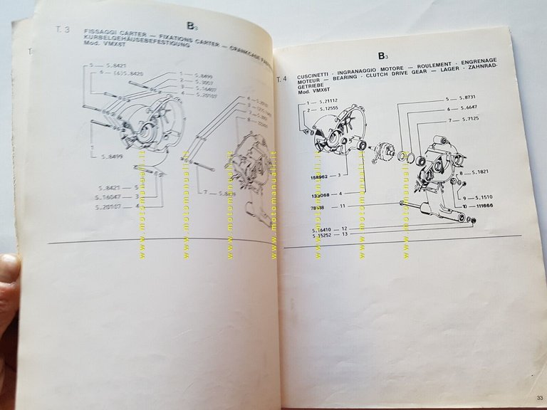 Piaggio Vespa PK 125 XL 1986 catalogo ricambi originale spare …