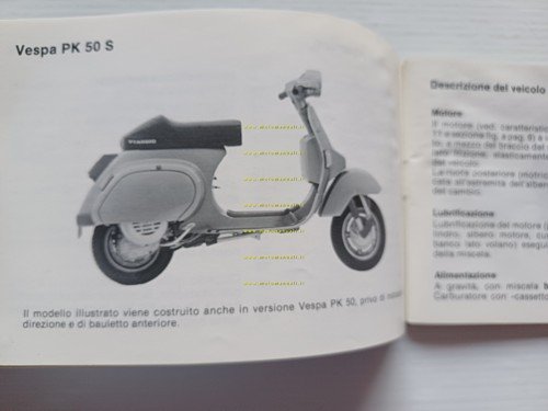 Piaggio Vespa PK 50 - PK 50 S 1982 manuale …