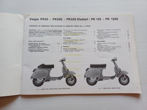 Piaggio Vespa PK 50-125 1983 VARIANTI al manuale officina 50-125 …