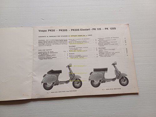 Piaggio Vespa PK 50-125 1983 VARIANTI al manuale officina 50-125 …