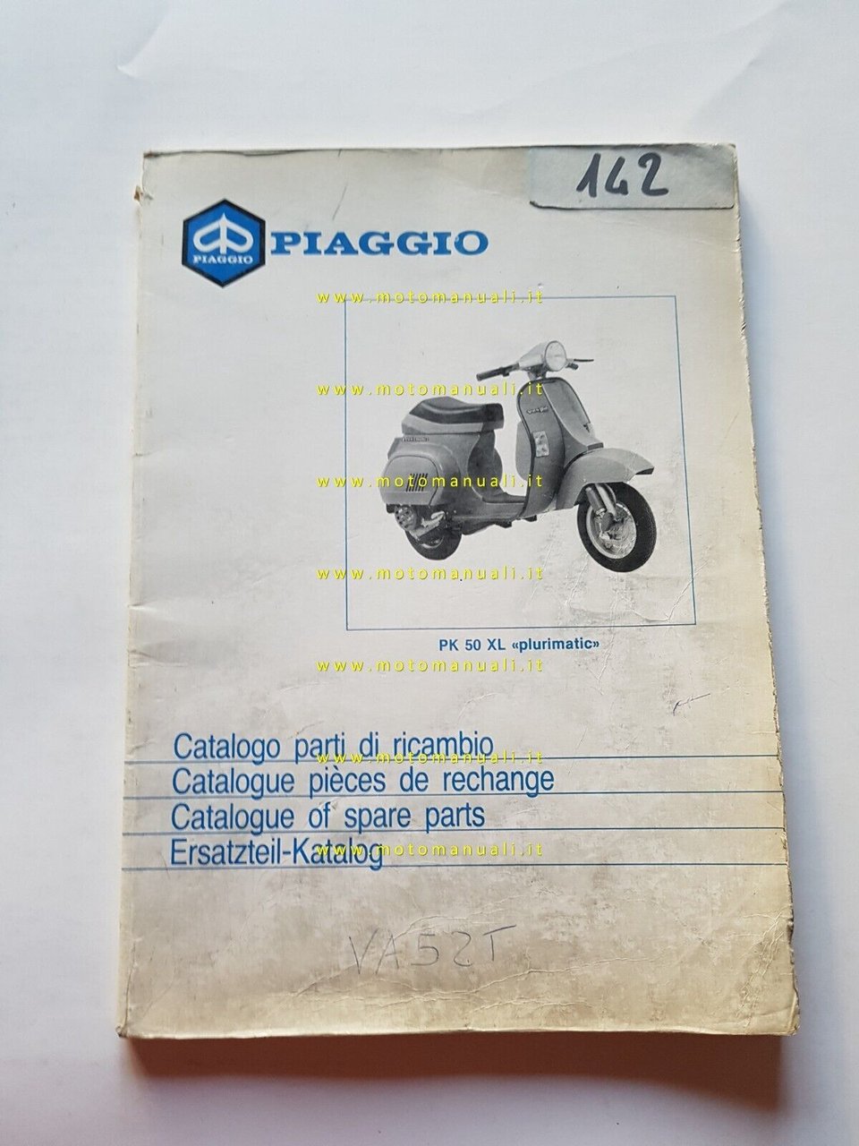 Piaggio Vespa PK 50 XL Plurimatic 1986 catalogo ricambi originale …