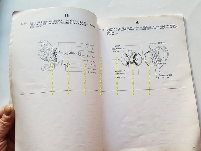 Piaggio Vespa PK 50 XL Plurimatic 1986 catalogo ricambi originale …