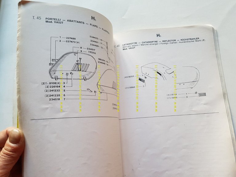 Piaggio Vespa PK 50 XL Plurimatic 1986 catalogo ricambi originale …