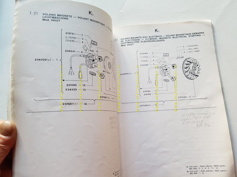 Piaggio Vespa PK 50 XL Plurimatic 1986 catalogo ricambi originale …