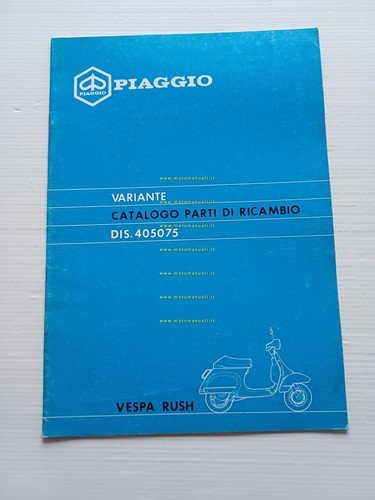 Piaggio VESPA PK 50 XL RUSH V5X4T 1988 VARIANTE catalogo …
